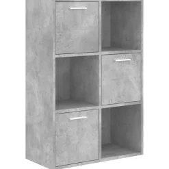 Boekenkasten & Wandplanken*vidaXL Opbergkast 60x29,5x90 cm bewerkt hout Betongrijs