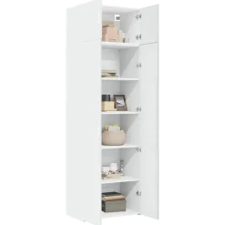 Opbergkast 70x42,5x225 cm bewerkt hout><noscript><img width=