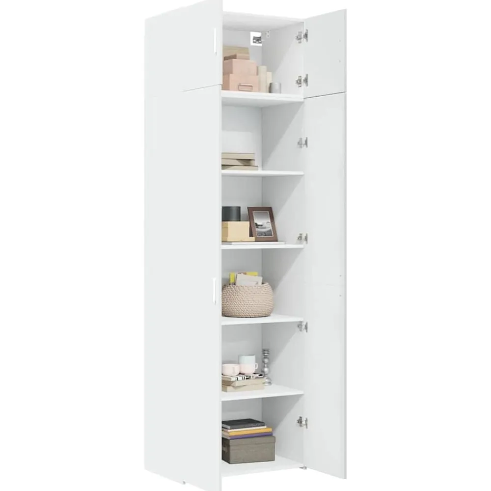 Opbergkast 70x42,5x225 cm bewerkt hout>vidaXL Outlet