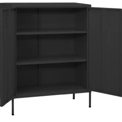 Opbergkast 80x35x101,5 cm staal kleurig>vidaXL New