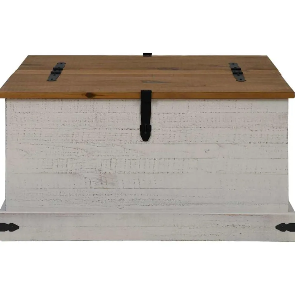 Opbergkist HALDEN 91x91x47 cm massief grenenhout>vidaXL Discount