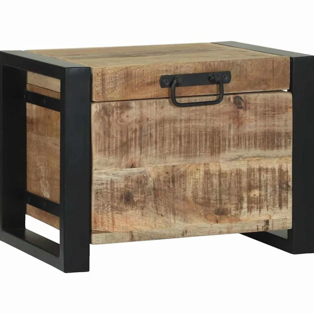 Opbergkisten met opslag Bruin 40 x 30 x 30 cm Massief mangohout>vidaXL Hot
