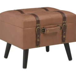 Bankjes*vidaXL Opbergkruk 40 cm kunstleer Bruin