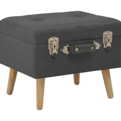 Opbergkruk 40 cm stof donker>vidaXL Best