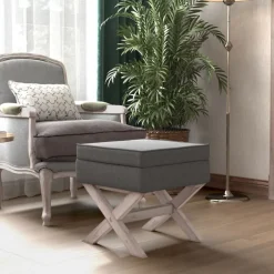 Opbergkruk 45x45x49 cm stof donker>vidaXL Outlet
