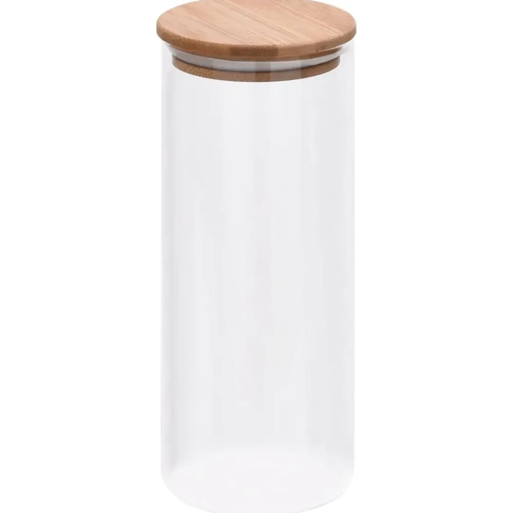 Keuken & Eetkamer*vidaXL Opbergpotten met bamboe deksel 6 st 1000 ml glas