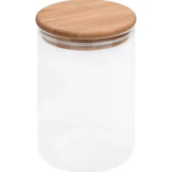 Keuken & Eetkamer*vidaXL Opbergpotten met bamboe deksels 4 st 800 ml glas