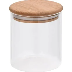 Opbergpotten met bamboe deksel 6 st 600 ml glas>vidaXL Sale