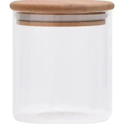 Opbergpotten met bamboe deksel 6 st 600 ml glas><noscript><img width=