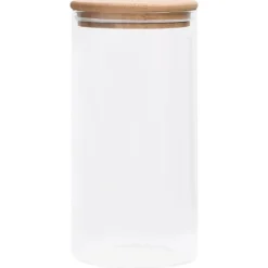 Opbergpotten met bamboe deksels 4 st 1200 ml glas><noscript><img width=