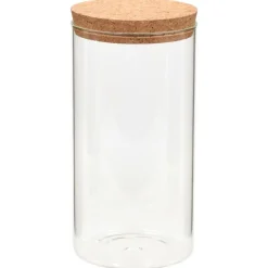 Opbergpotten met kurken deksel 6 st 1100 ml glas><noscript><img width=