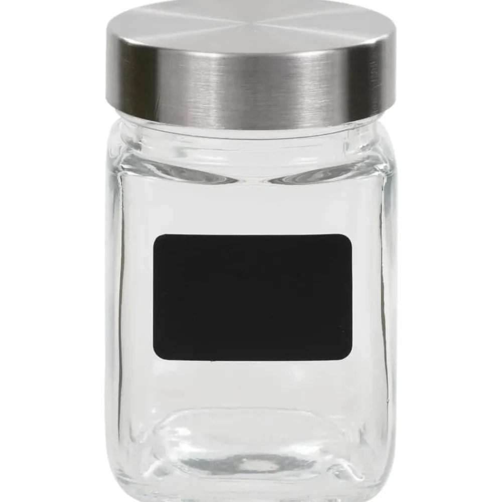 Keuken & Eetkamer*vidaXL Opbergpotten met stickers 12 st 300 ml