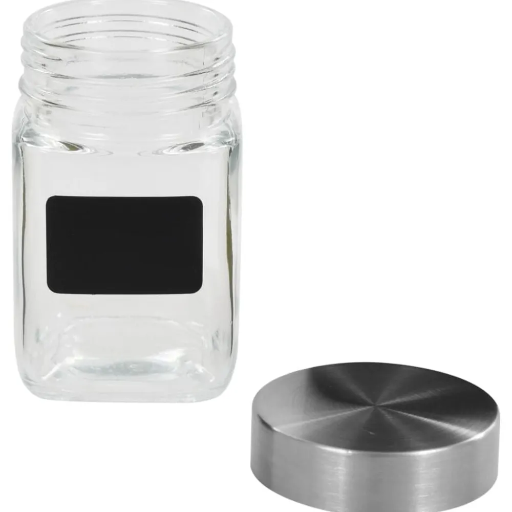 Keuken & Eetkamer*vidaXL Opbergpotten met stickers 12 st 300 ml