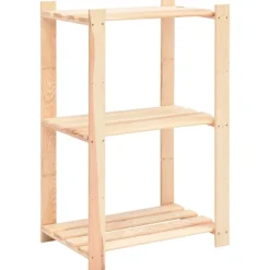 Opbergrek 3-laags 60x38x90 cm massief grenenhout 150 kg>vidaXL New