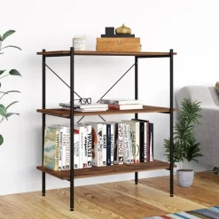 Opbergrek 3-laags 80x40x92 cm zwart en naturel>vidaXL Best