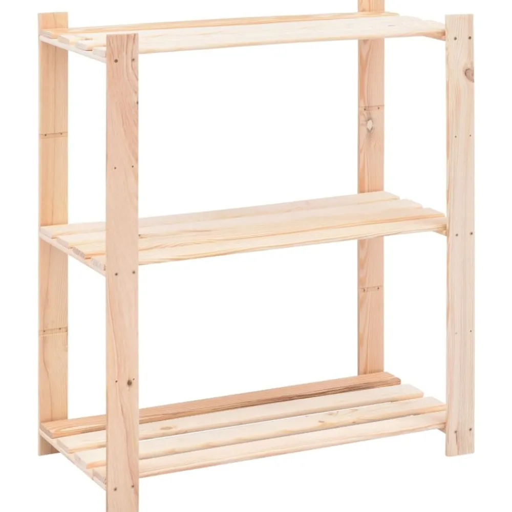 Industriële Opslag*vidaXL Opbergrek 3-laags 80x38x90 cm massief grenenhout 150 kg