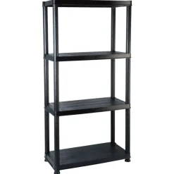 Opbergrek 4-laags 61x30,5x130 cm kunststof zwart>vidaXL Online