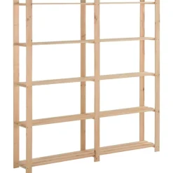 Industriële Opslag*vidaXL Opbergrek 5-laags 170x28,5x170 cm massief grenenhout Naturel