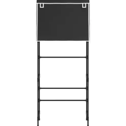 Badkameraccessoires*vidaXL Opbergrek voor boven wasmachine 2-laags 71x29,5x170,5 cm Zwart