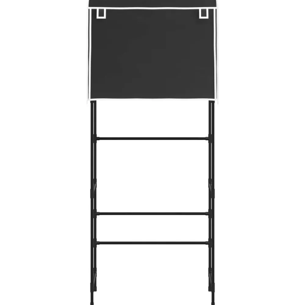 Badkameraccessoires*vidaXL Opbergrek voor boven wasmachine 2-laags 71x29,5x170,5 cm Zwart