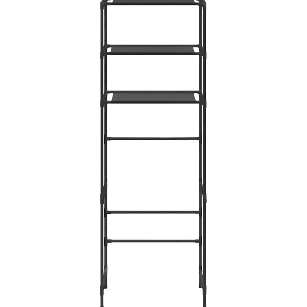 Badkameraccessoires*vidaXL Opbergrek voor boven toilet 3-laags 53x28x169 cm Zwart