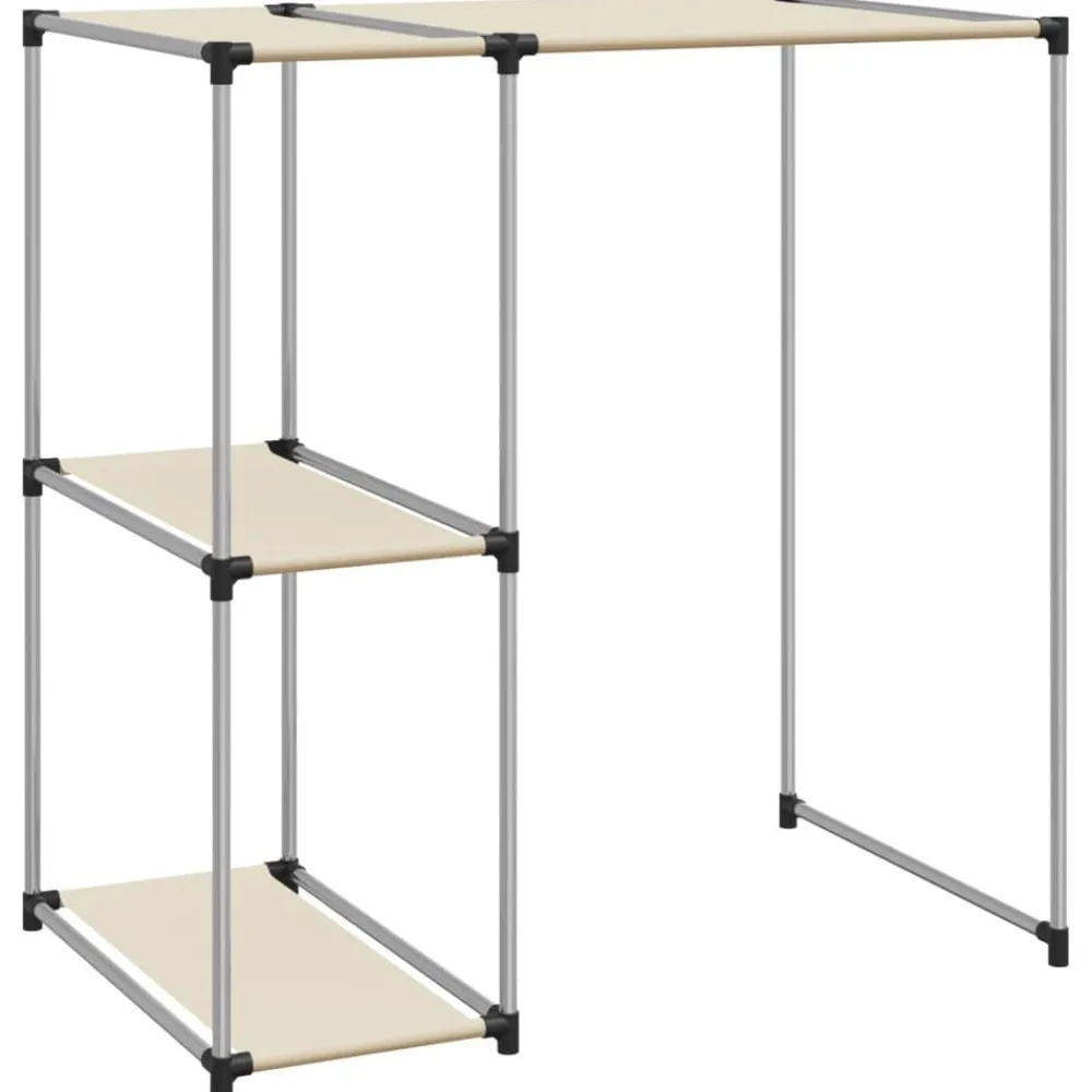 Badkameraccessoires*vidaXL Opbergrek voor boven wasmachine 87x55x90,5cm ijzer crèmekleurig Crème