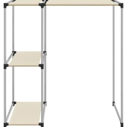 Badkameraccessoires*vidaXL Opbergrek voor boven wasmachine 87x55x90,5cm ijzer crèmekleurig Crème