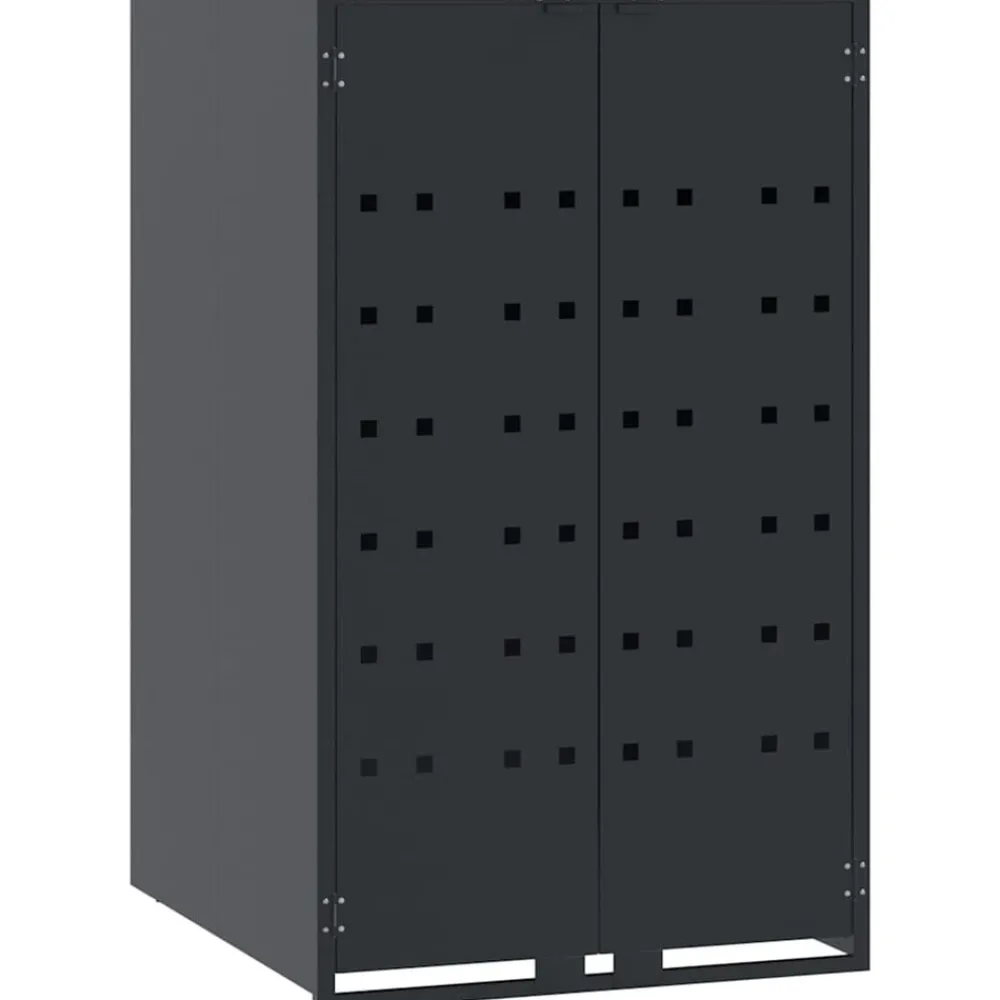 Opbergruimte voor enkele afvalbak 69x79x117 cm staal>vidaXL Clearance