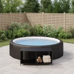 Zwembaden & Spa'S*vidaXL Opbergschappen 2 st poly rattan Zwart