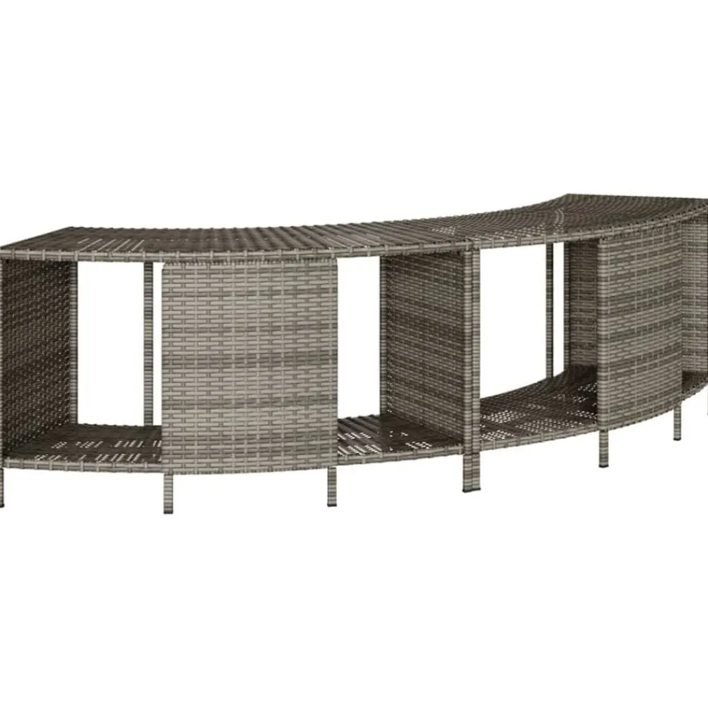 Opbergschappen voor hottub 2 st poly rattan>vidaXL Sale