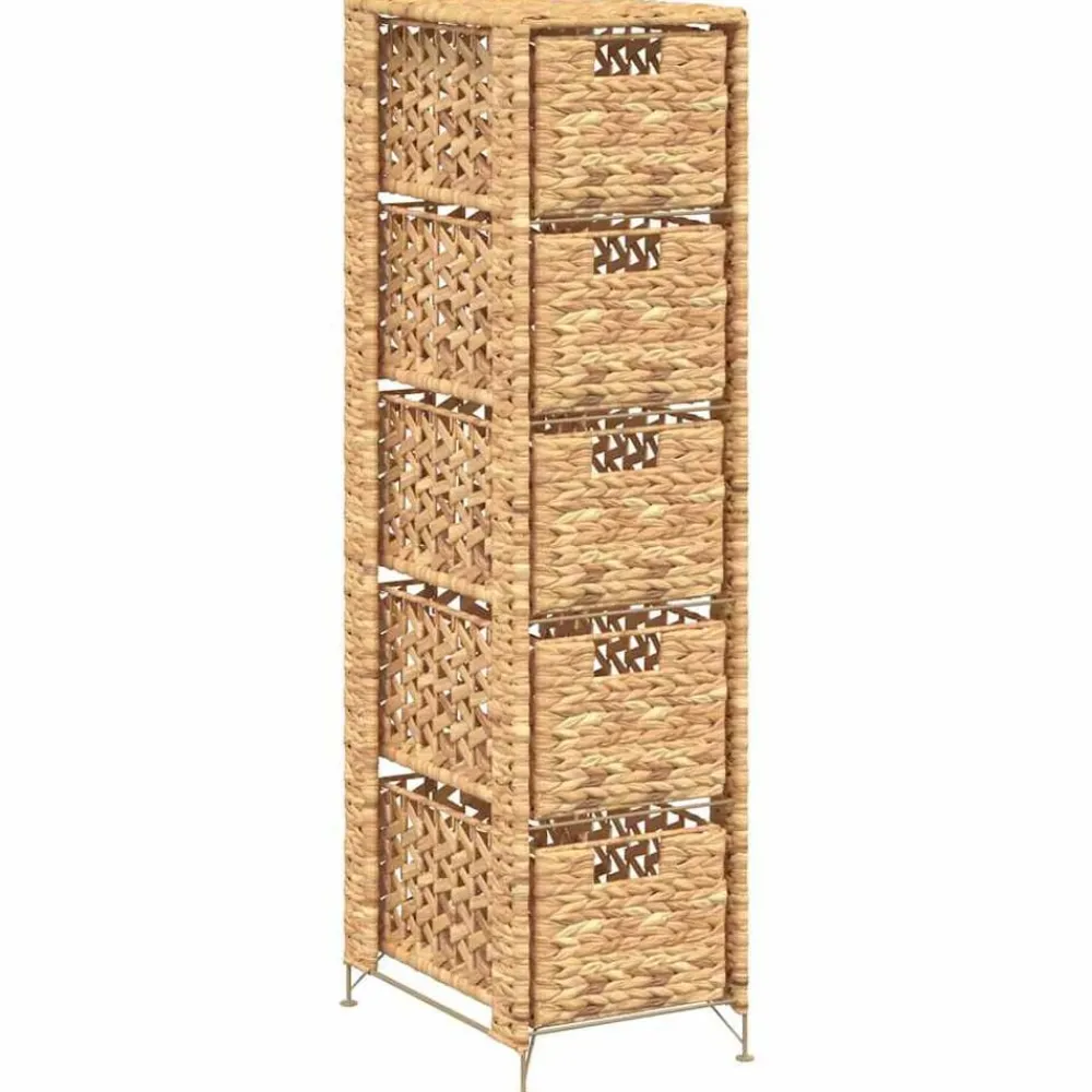 Opbergset met 5 manden 25,5x37x100 cm waterhyacint>vidaXL Discount