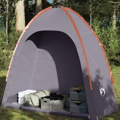 Buitensport*vidaXL Opbergtent waterdicht Grijs en oranje