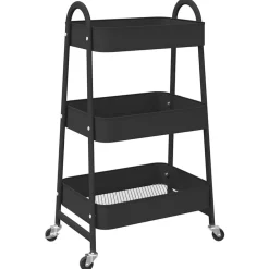 Opbergtrolley 3-laags 42x41,5x77 cm staal>vidaXL Hot