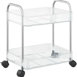 Gereedschap*vidaXL Opbergtrolley 2-laags 37x28x43,5 cm acryl transparant