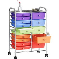 Opbergtrolley met 15 lades mobiel XXL kunststof meerkleurig><noscript><img width=