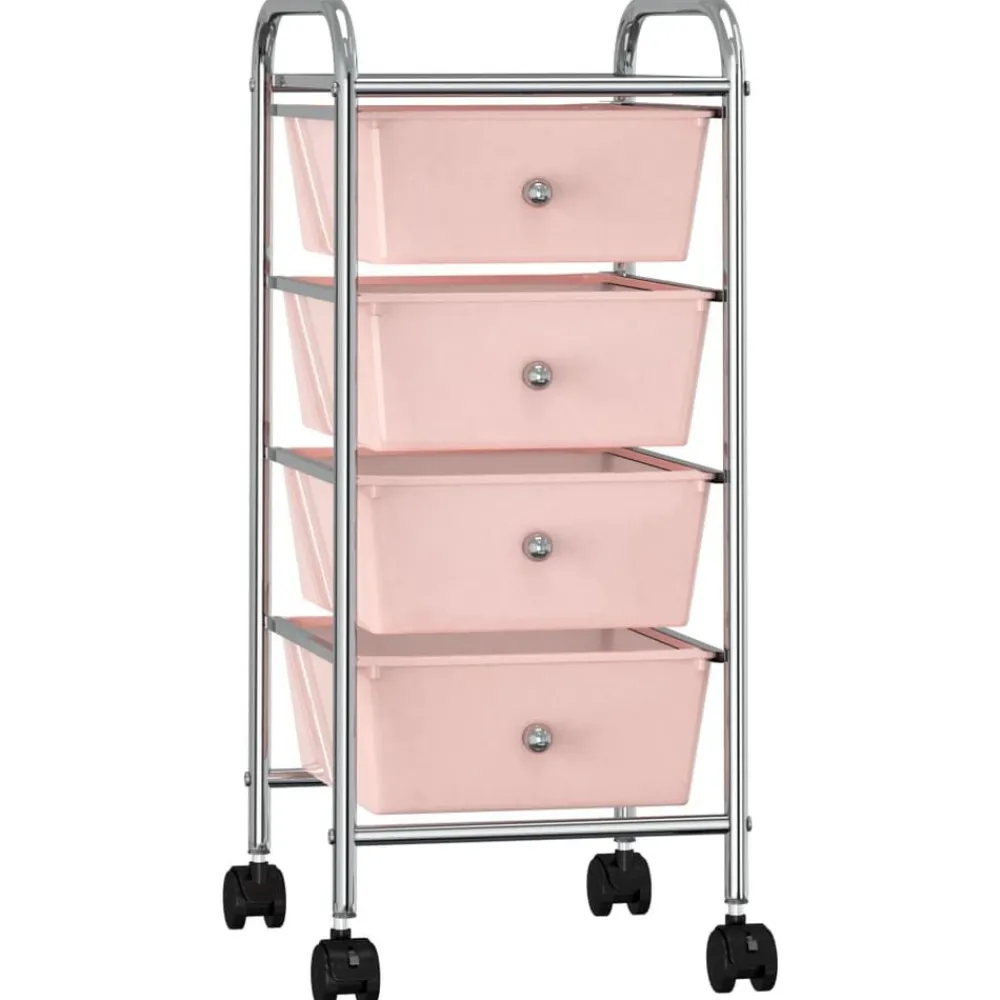 Opbergtrolley met 4 lades mobiel kunststof>vidaXL Sale