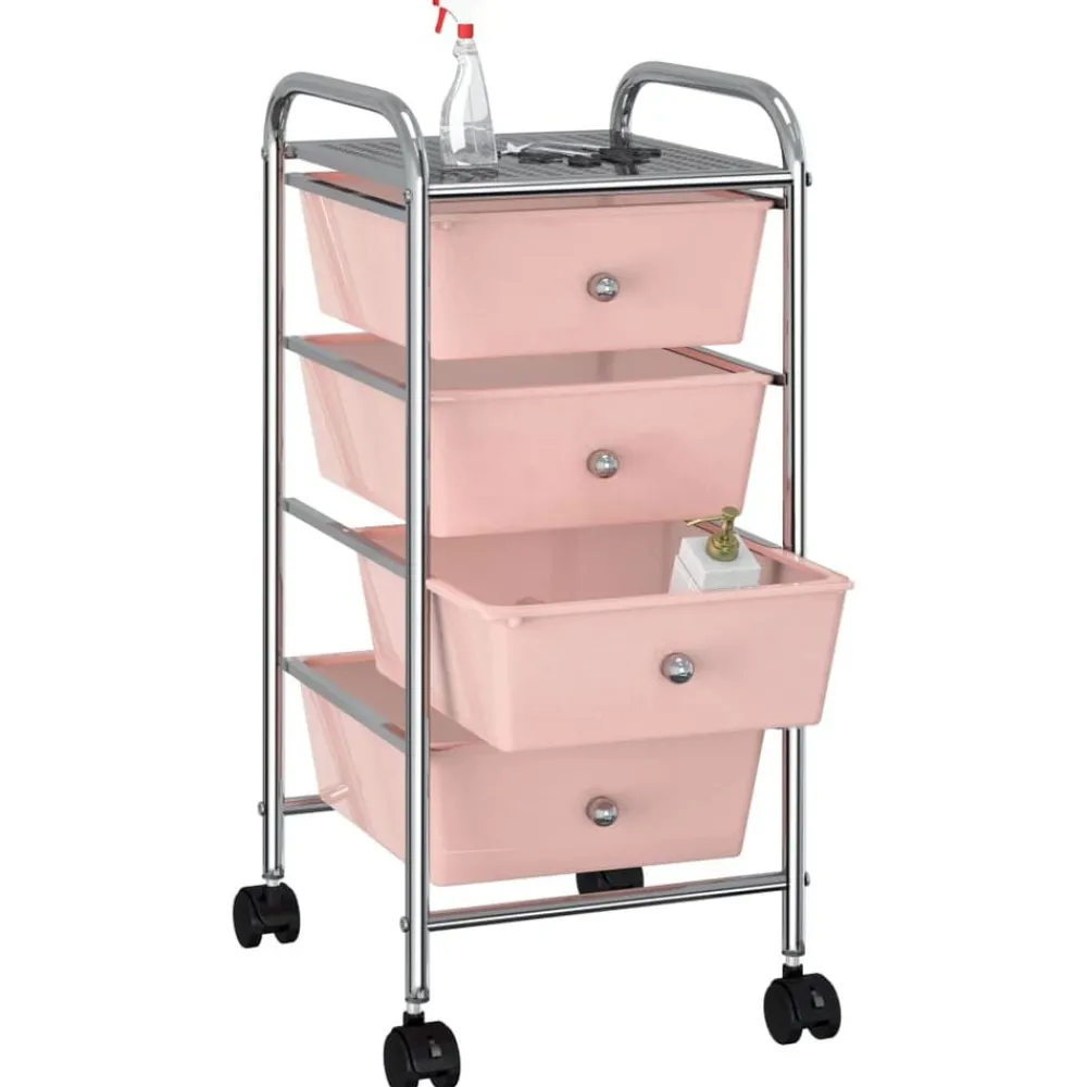 Opbergtrolley met 4 lades mobiel kunststof>vidaXL Sale