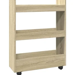 Opbergtrolley smal 3-laags bewerkt hout kleurig>vidaXL Discount