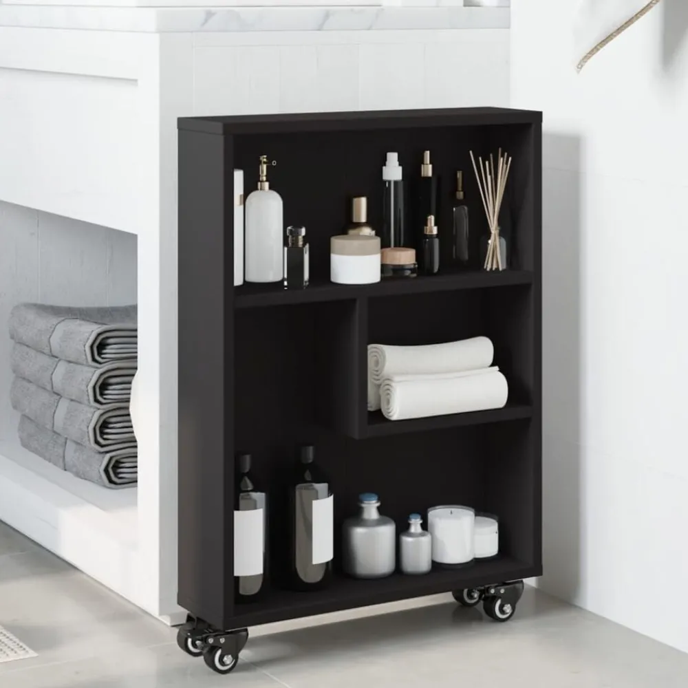 Opbergtrolley smal 48x13x68 cm bewerkt hout>vidaXL Sale