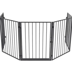 Houtkachel- & Haardaccessoires*vidaXL Openhaardhek staal zwart