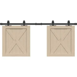 Bouwbeslag*vidaXL Ophangset voor schuifdeur 122 cm koolstofstaal