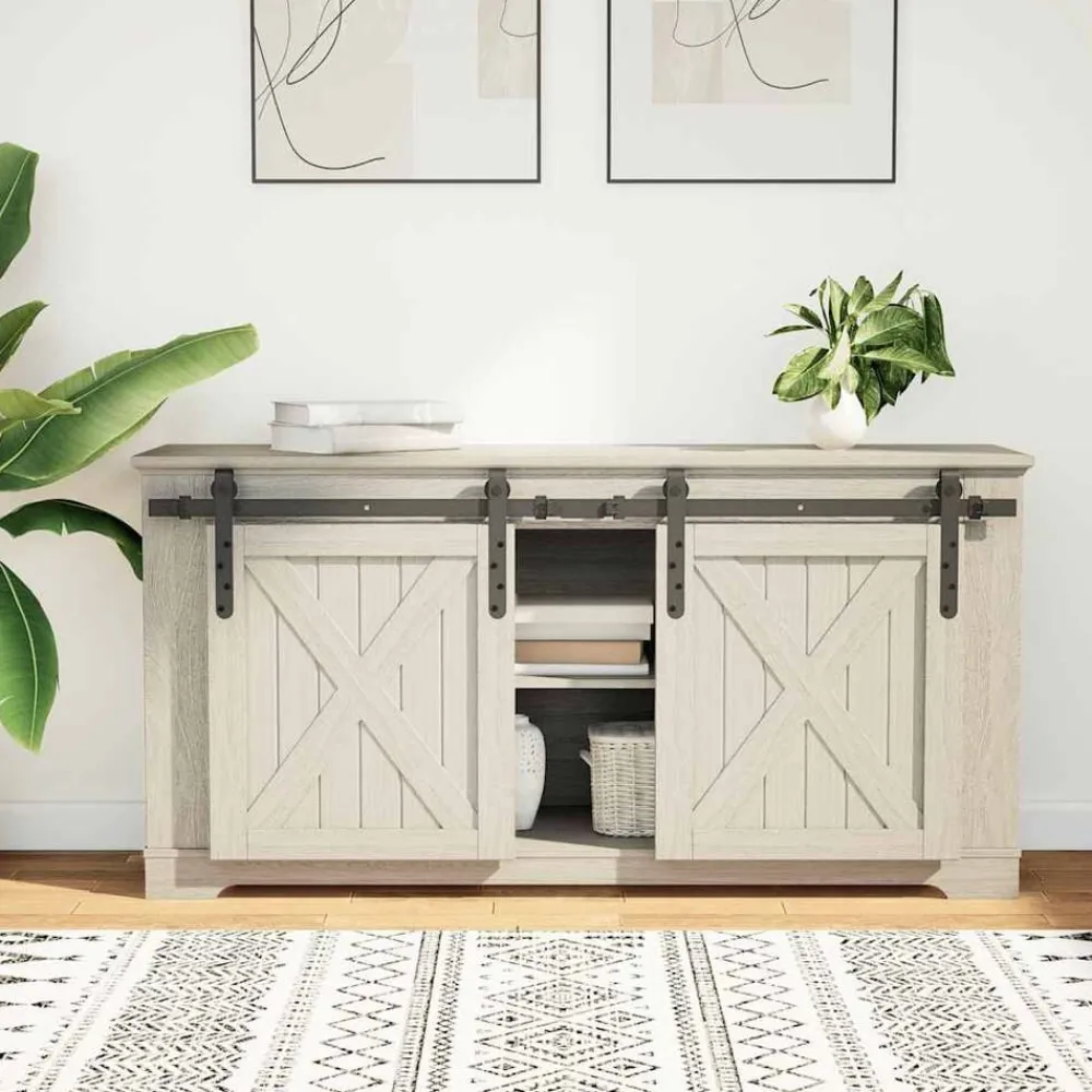 Ophangset voor schuifdeur 122 cm koolstofstaal>vidaXL Online