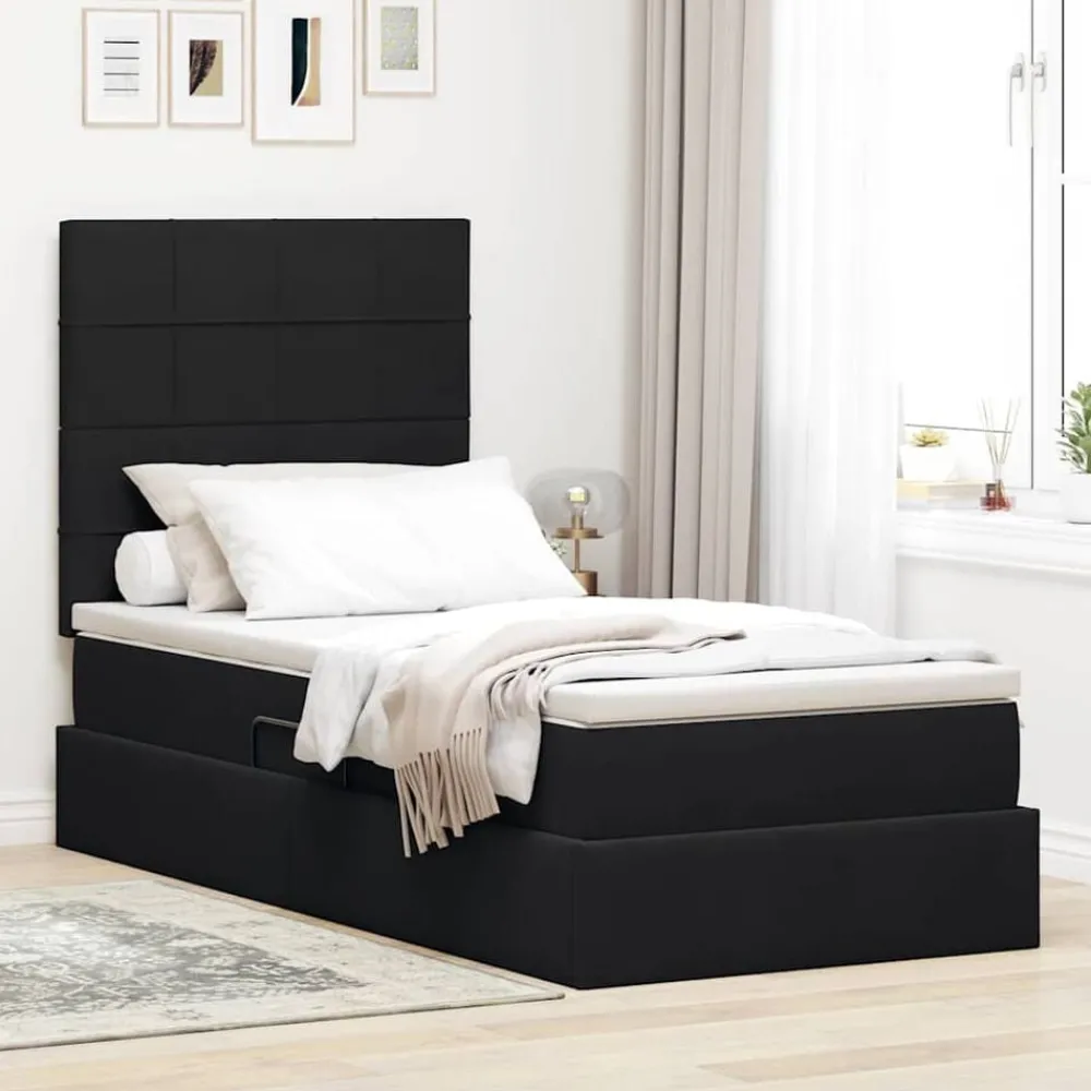 Opslag bed met matras met matras 90 x 190 cm Fluweel>vidaXL Sale