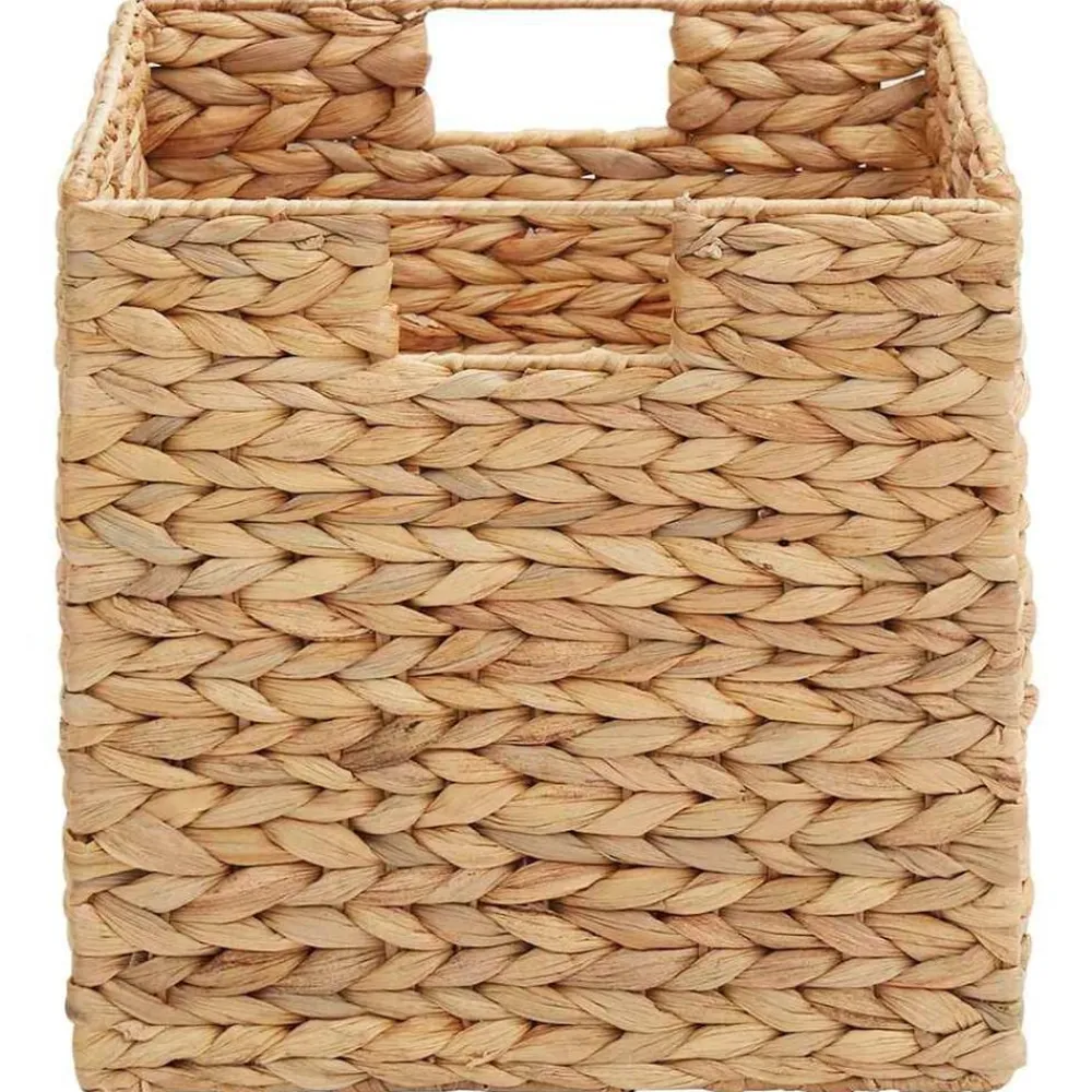 Huishoudelijke Benodigdheden*vidaXL Opslagmanden 2 pcs Naturel 28 x 28 x 28 cm Waterhyacint