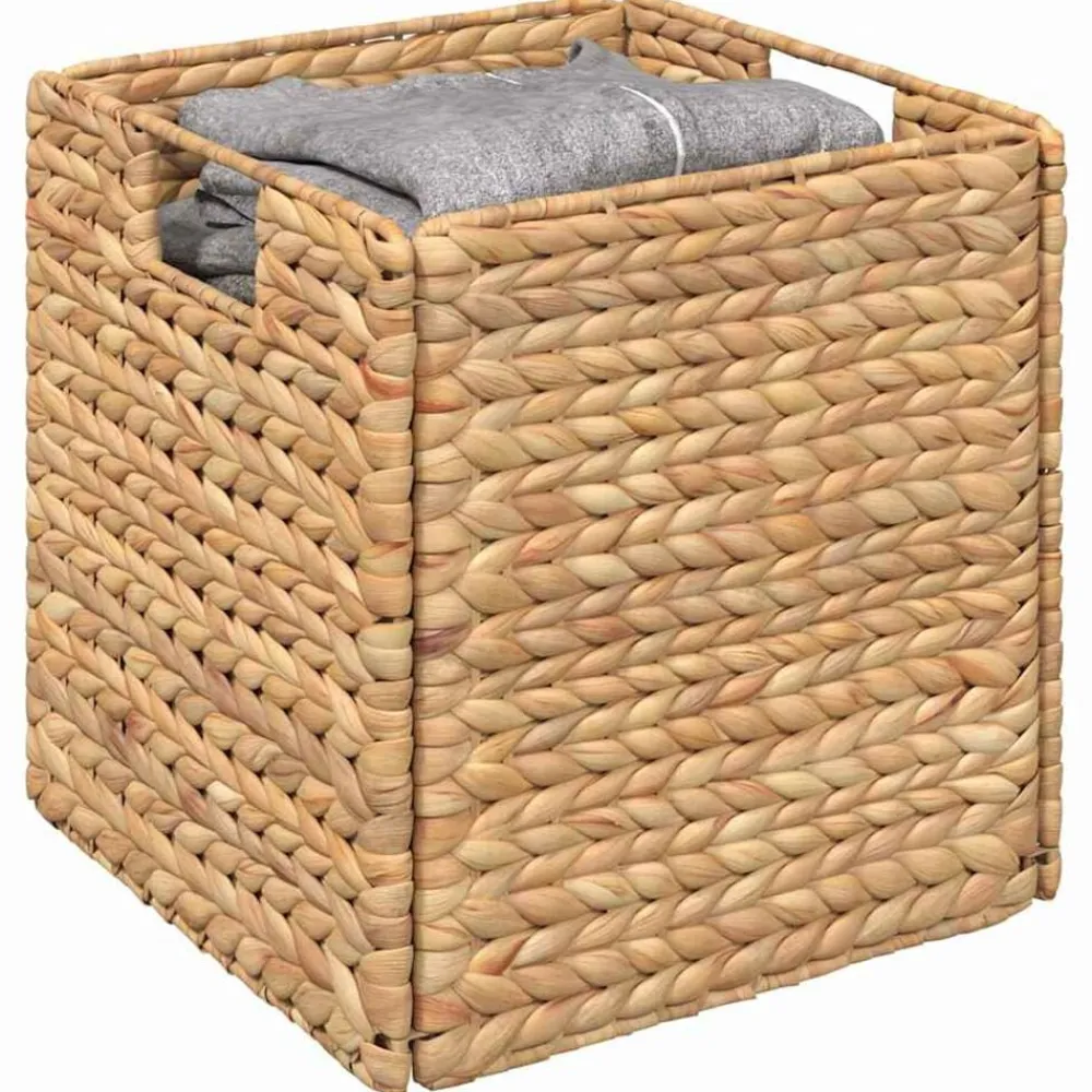 Huishoudelijke Benodigdheden*vidaXL Opslagmanden 2 pcs Naturel 28 x 28 x 28 cm Waterhyacint