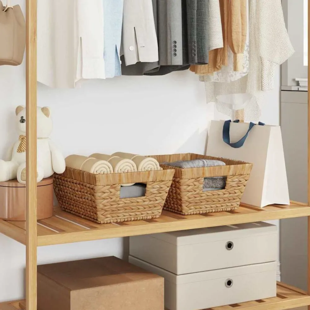 Huishoudelijke Benodigdheden*vidaXL Opslagmanden 2 pcs Naturel 38 x 28 x 15 cm Waterhyacint