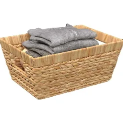 Huishoudelijke Benodigdheden*vidaXL Opslagmanden 2 pcs Naturel 38 x 28 x 15 cm Waterhyacint