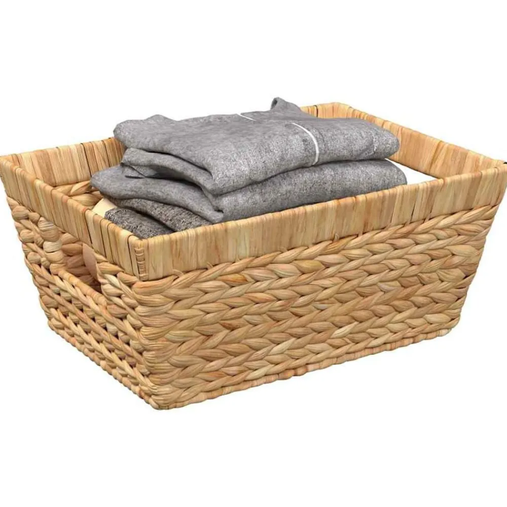 Huishoudelijke Benodigdheden*vidaXL Opslagmanden 2 pcs Naturel 38 x 28 x 15 cm Waterhyacint