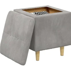 Opslagottoman met kussen 40 x 40 x 45 cm Fluweel><noscript><img width=