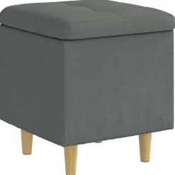 Opslagottoman met kussen 40 x 40 x 45 cm Stof>vidaXL Sale